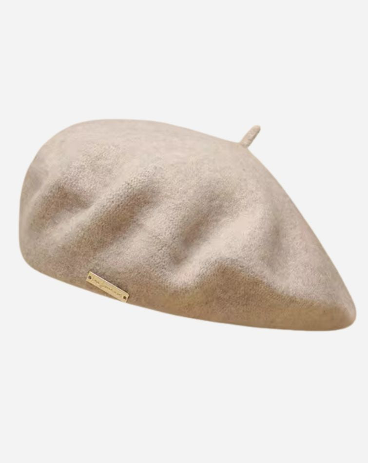 Béret Beige Clair en Laine