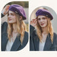 beret tendance violet en laine