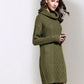 robe pull en laine douce verte