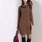 Robe Pull Marron Confortable