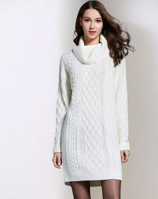 robe pull hiver blanche