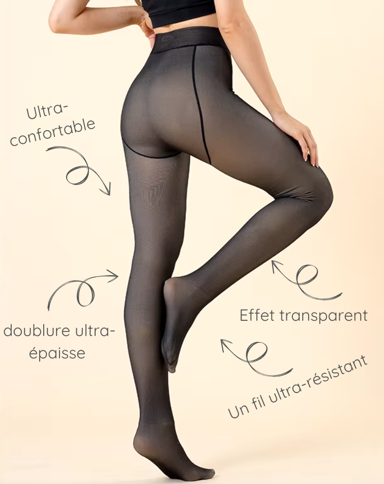 Collant Polaire Effet Transparent Luxe Dame